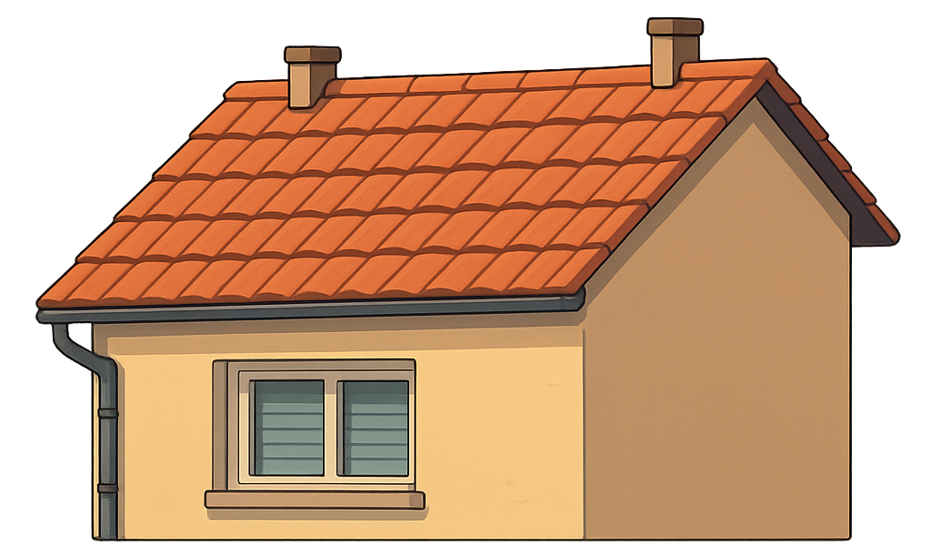 Maison droite avec drone